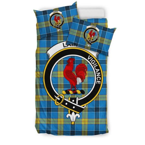 Laing Family Tartan Crest Bedding Set For Sale - Image 3