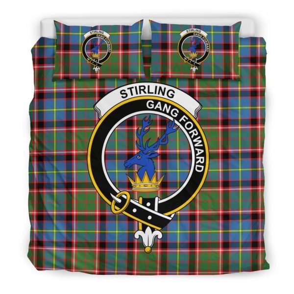 Stirling (Of Cadder-Present Chief) Family Tartan Crest Bedding Set For Sale