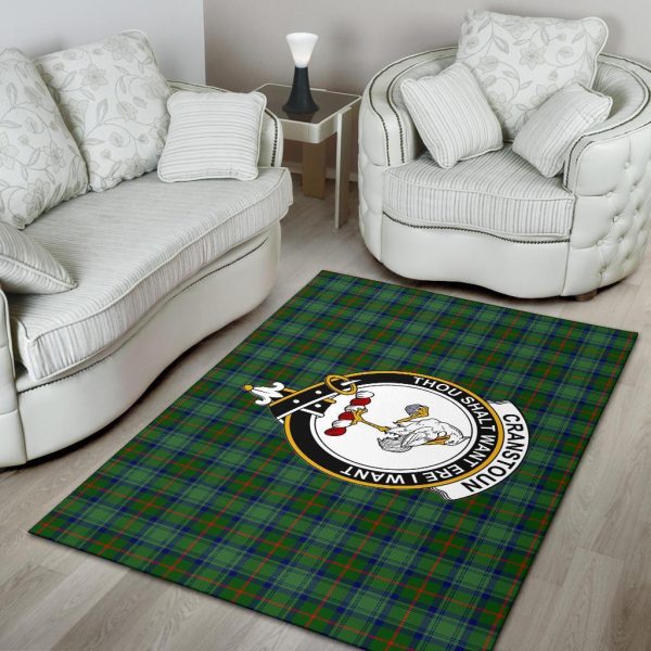 Cranstoun Tartan Crest Area Rug Online now - Image 4