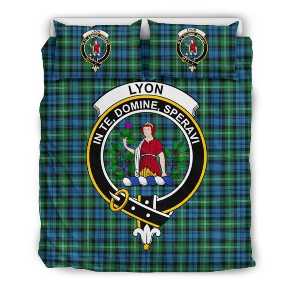 Lyon Family Tartan Crest Bedding Set Hot on Sale - Image 2