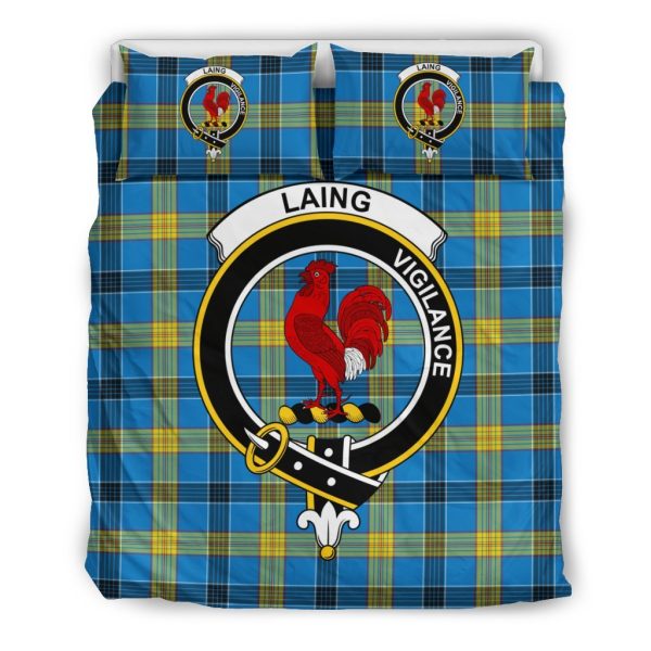 Laing Family Tartan Crest Bedding Set For Sale - Image 2