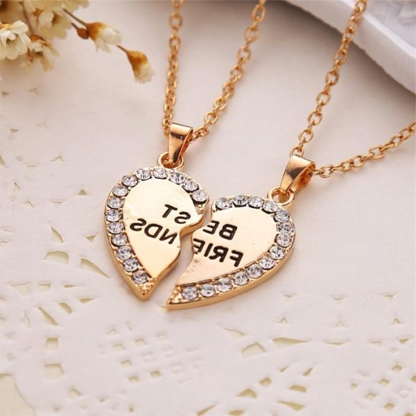 2pcs Best Friends Forever Necklace for Women Heart Pendant Best Friend Necklace Friendship Jewelry Online - Image 5