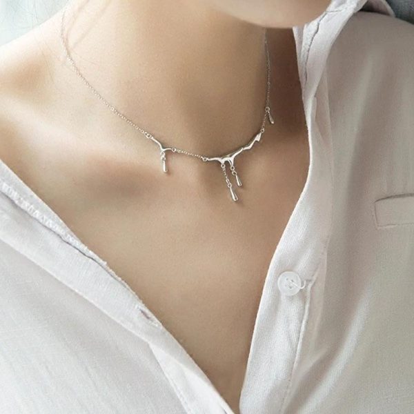 Falling Rain Choker Necklace for Women Simple Necklace Jewelry Online Sale - Image 5