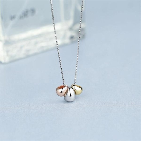 Three Color Chain Pendant Necklace for Women Fashion Necklace for Women on Sale